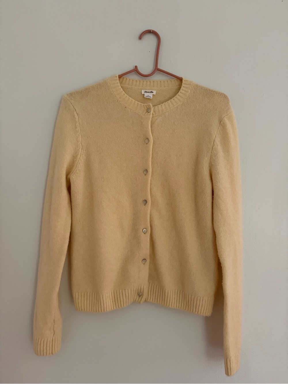 Classic Crewneck Cardigan Sweater - Cream